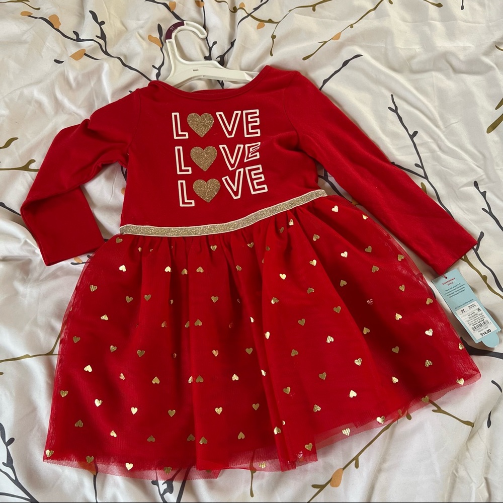 Toddler Girl 3T Cat and Jack Red Tutu Dress NWT